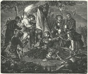 Muerte de Huldrych Zwingli en la Batalla de Kappel, 1531 de German School